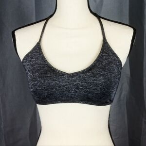 Heat Bikini Top, Gray And Black Heathered, Size L